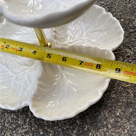 Haeger Pottery 2 Tiered serving tray Tidbit Tray Relish Dish Orange Ceramic - Picture 8 of 8